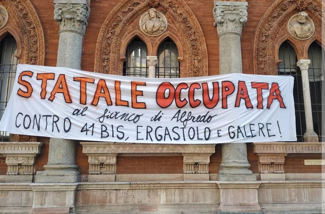 Occupata la Statale di Milano in solidarietà ad Alfredo Cospito