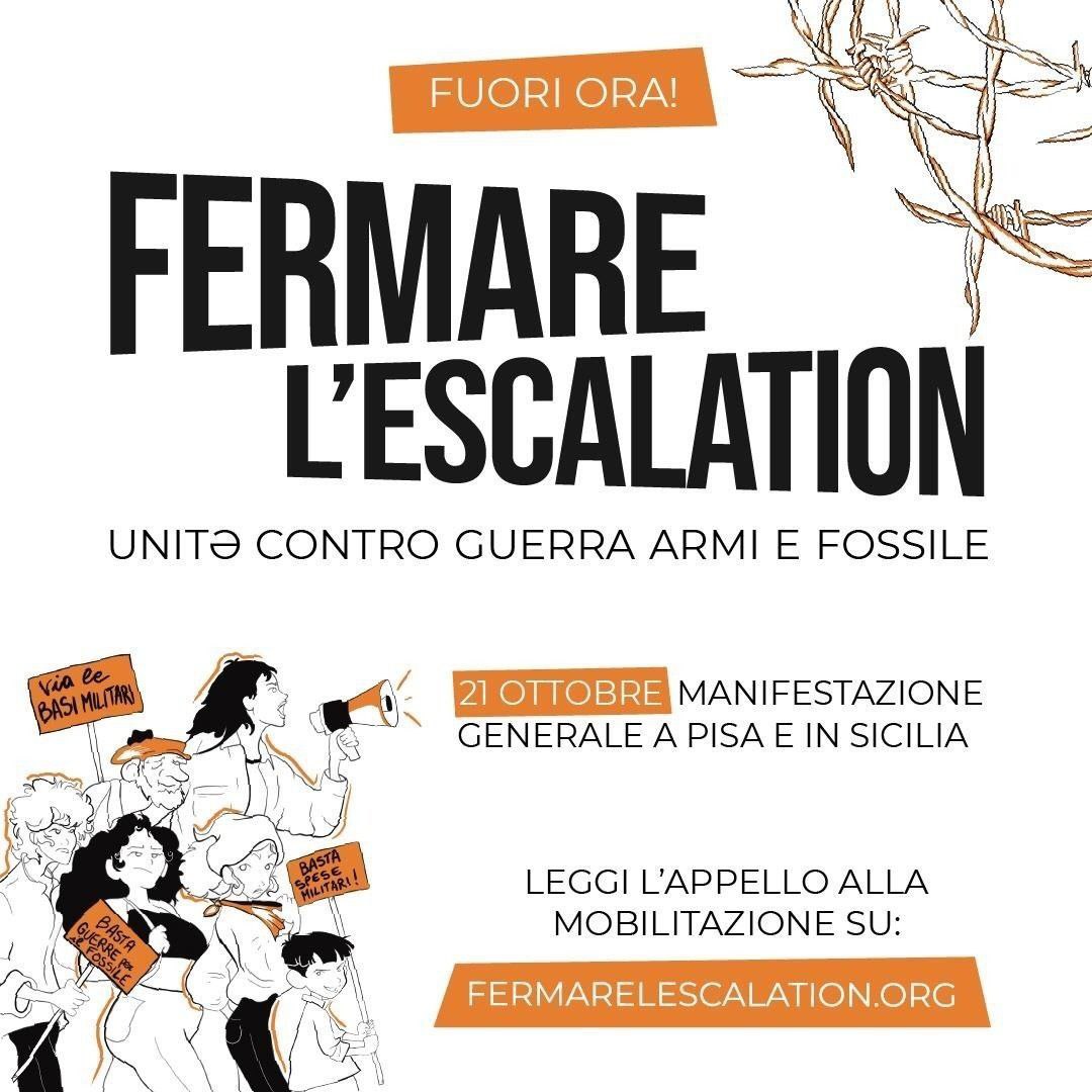 Fermare l’escalation: appello per un 21 ottobre di lotta contro la guerra