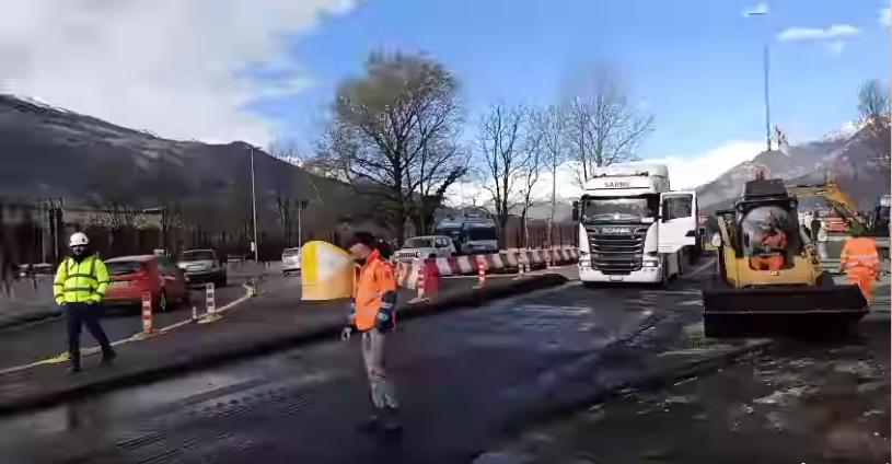Iniziati i lavori per la rotonda a San Didero
