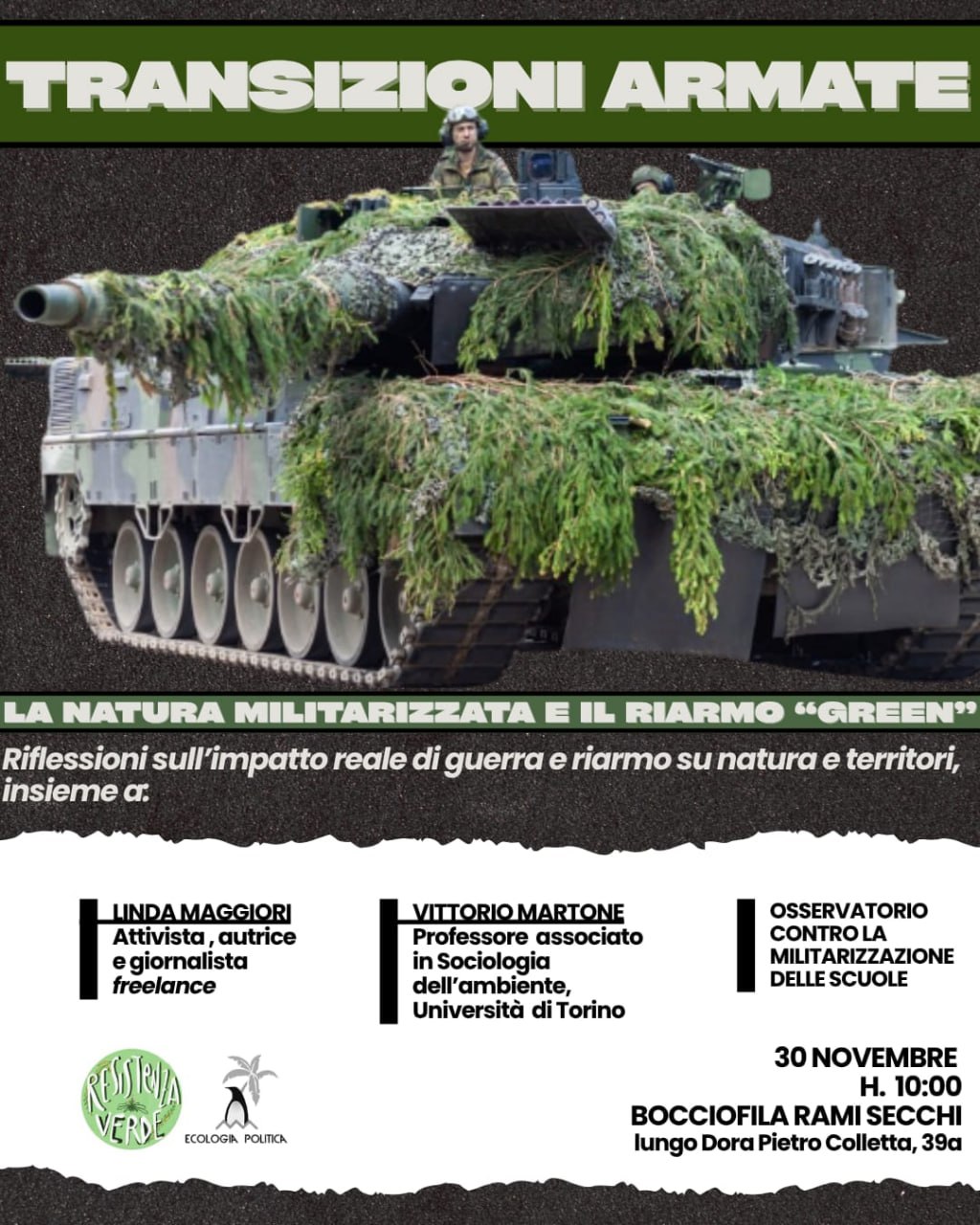 Transizioni armate: riflessioni sul rapporto tra guerra, riarmo, natura e territori