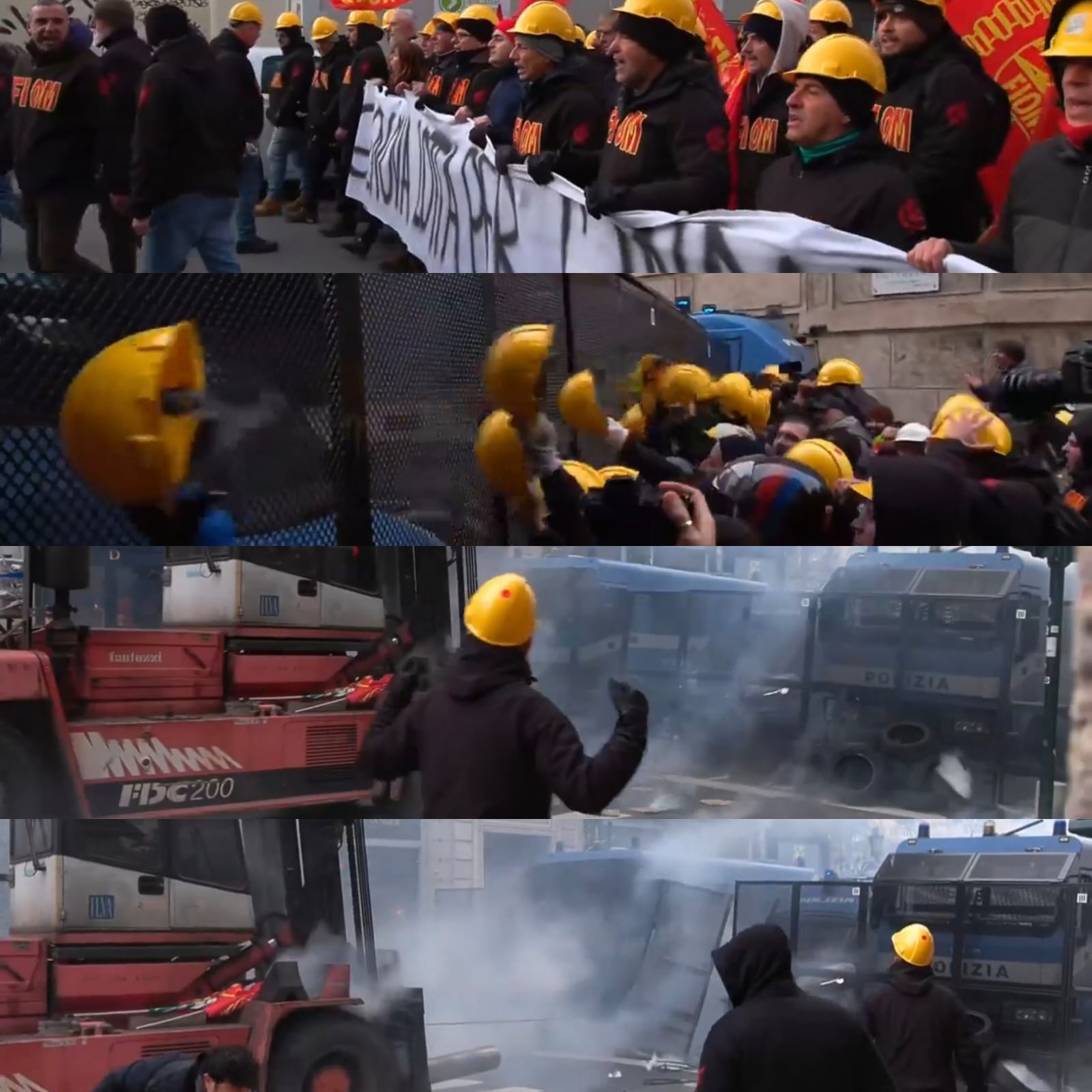 Genova: corteo operaio sotto la Prefettura. Sfondate le reti della polizia, lacrimogeni sulle tute blu