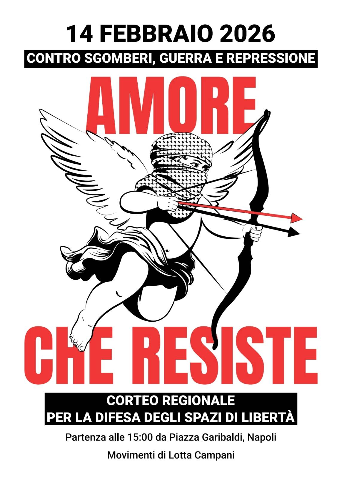 CONTRO SGOMBERI, GUERRA E REPRESSIONE “Amore che resiste”