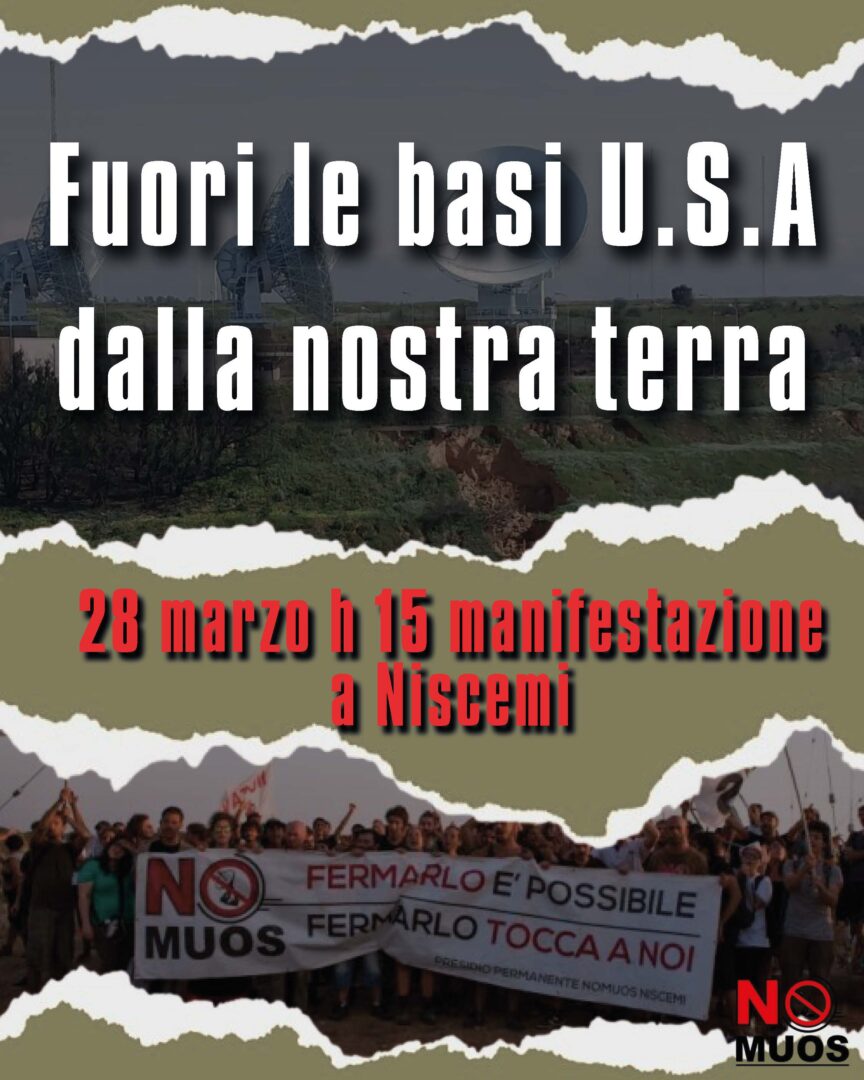 28 marzo a Niscemi: liberiamo i territori dalla guerra