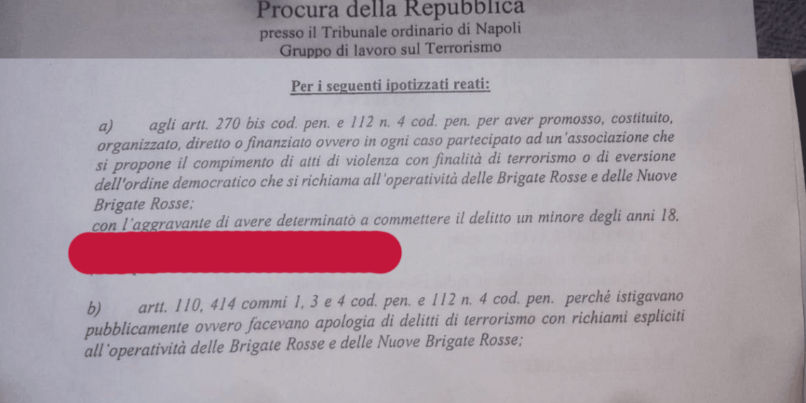 Perquisizioni ai Carc tra Napoli e Firenze. Accuse di terrorismo e “Brigate Rosse”
