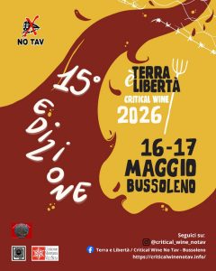 Bussoleno, 16 e 17 Maggio 2026: 15° edizione del Critical Wine