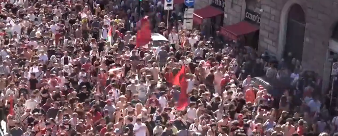 Giornata di mobilitazione antifascista a Roma.