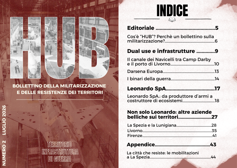 Territorio infrastruttura di guerra: esce il secondo numero del bollettino “HUB”