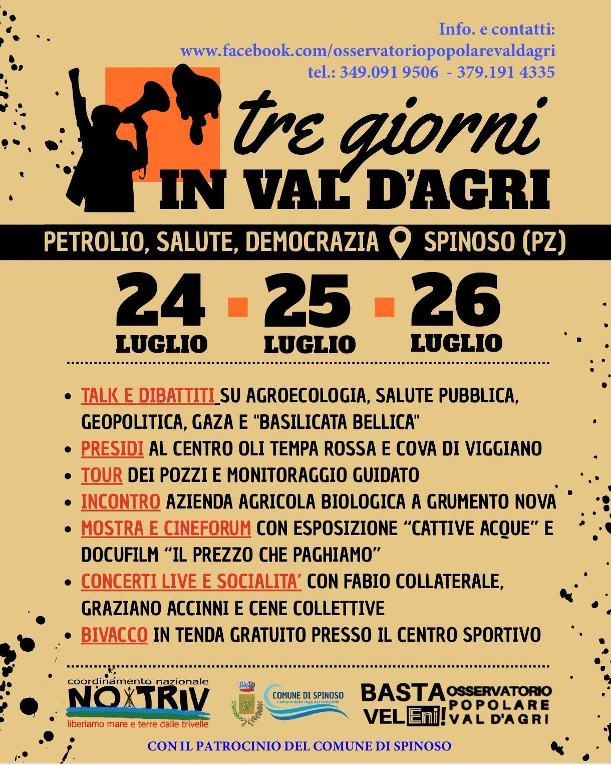 Tre giorni in Basilicata a Luglio su energia, territori e resistenze