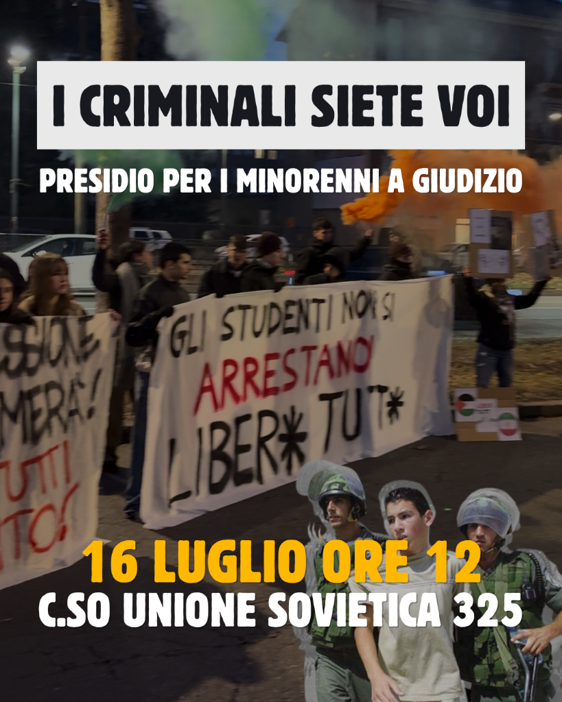 Minorenni in carcere da 6 mesi per i cortei per la Palestina. Una giustizia educativa
